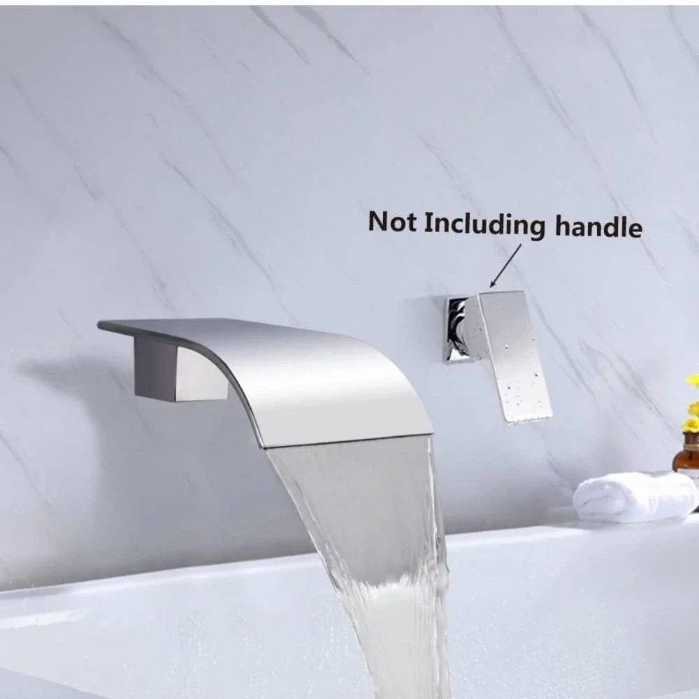 High Flow Tub Spout Wall Mounted Bathtub Faucet Filler Waterfall Spout for Ba...